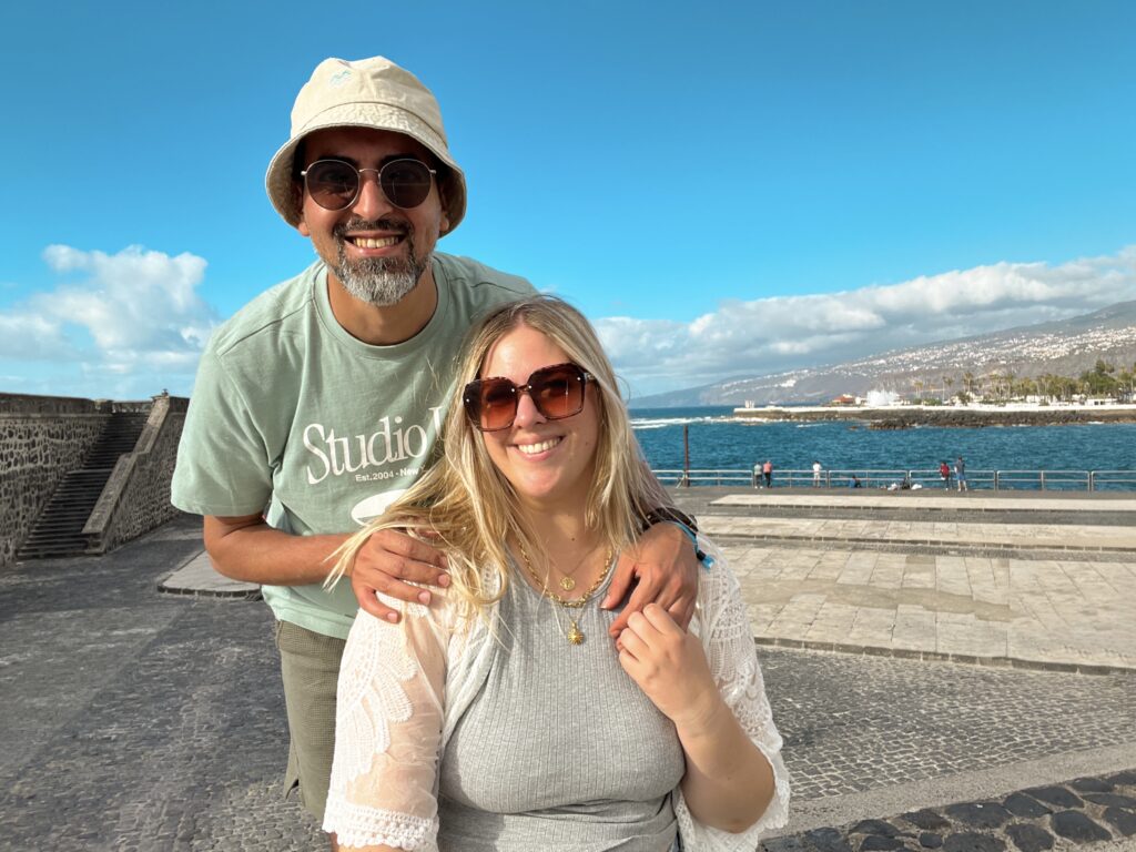 couple in puerto de la cruz tenerife spain